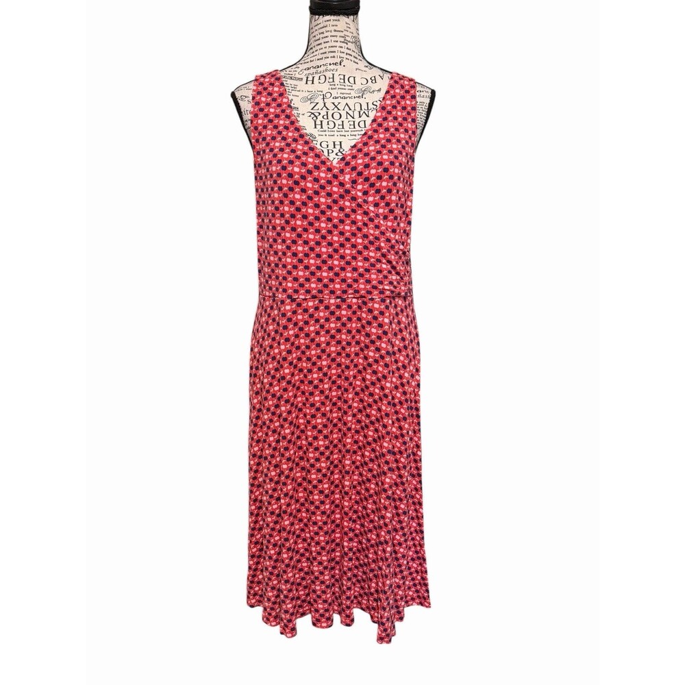 Boden Willa Jersey Dress Rosehip Apple Print, Size 10R Whimsical Casual Outdoors